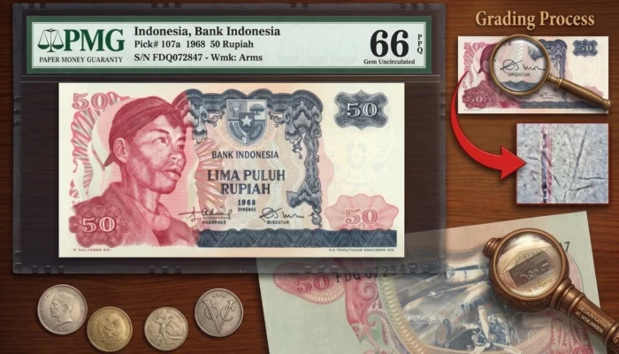 Mengapa Sertifikasi Internasional PMG Melejitkan Harga Uang Kertas 50 Rupiah Tahun 1968?