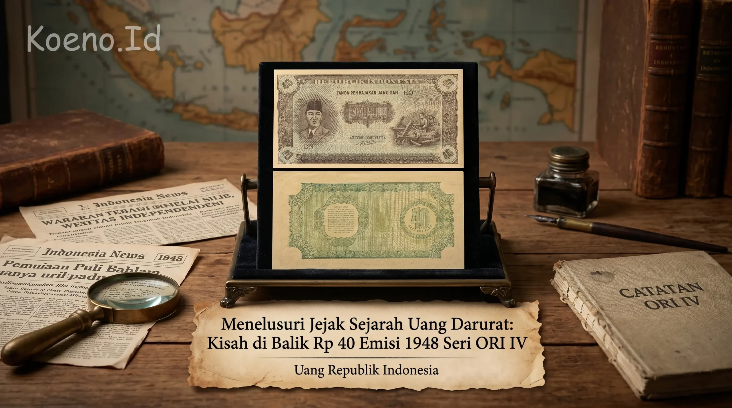 sejarah uang kuno rp40 rupiah 1948