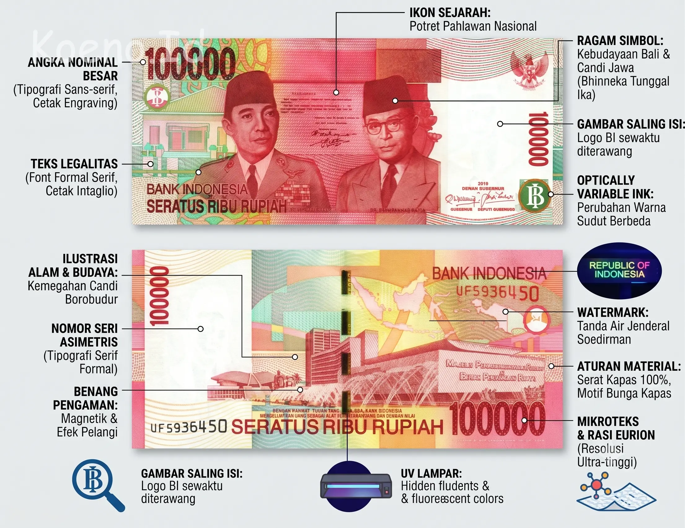 Apa Saja yang Tertera pada Selembar Uang Kertas Rupiah