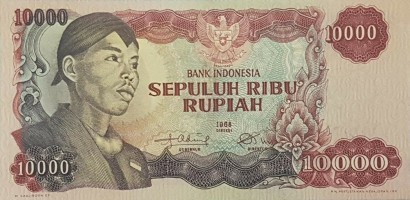 Gambar Depan Uang Rp10000 Tahun 1968