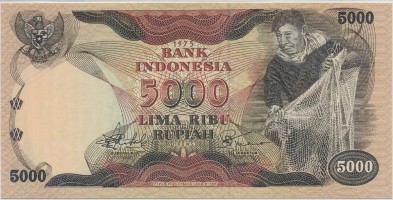 Gambar Depan Uang Rp5000 Tahun 1975