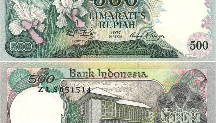 Spesifikasi dan Harga Uang Kertas 500 Rupiah 1977