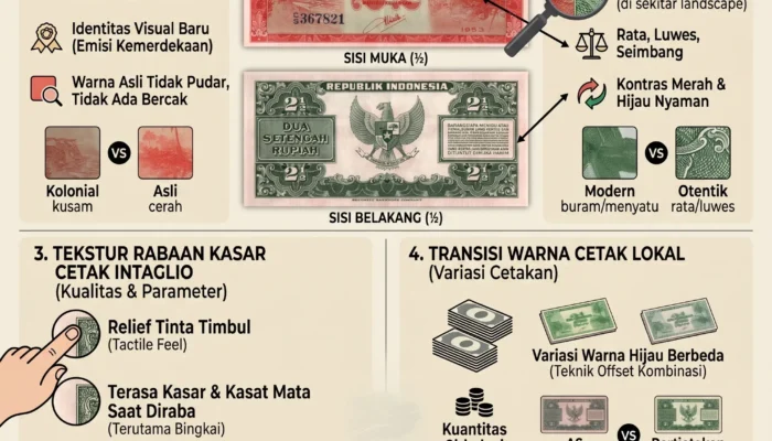 Ciri Fisik Utama: Mengenal Karakteristik Warna Merah dan Hijau Asli Emisi 1953 Seri Pemandangan Alam II
