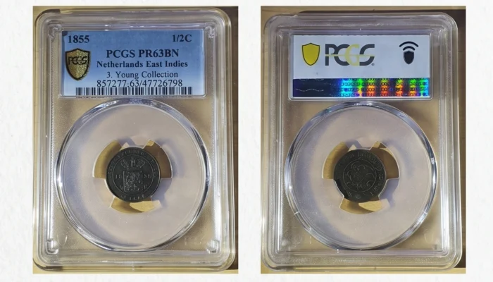Koin Perak Kuno 1/2 Cent Proof 1855 Tembus Rp17,5 Juta di Lelang Facebook