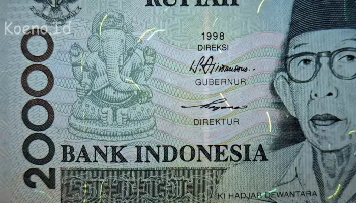 Cara Memanfaatkan Sinar Ultraviolet untuk Memeriksa Benang Pengaman Uang Kuno 20.000 Rupiah 1998