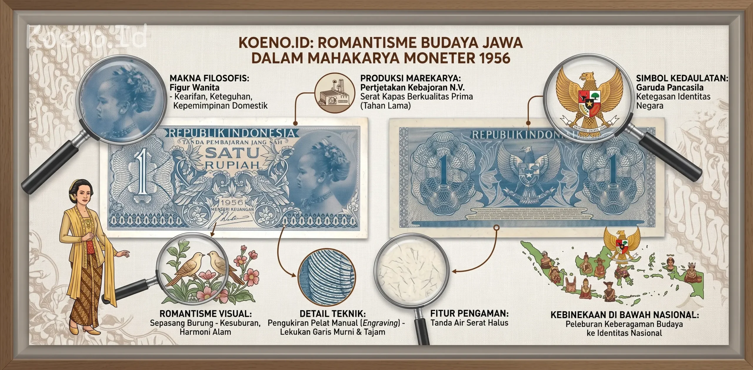 Uang Kertas 1 Rupiah Emisi 1956