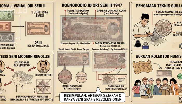 Mengapa Uang Kertas 25 Rupiah Seri ORI II 1947 Disebut Anomali Desain?