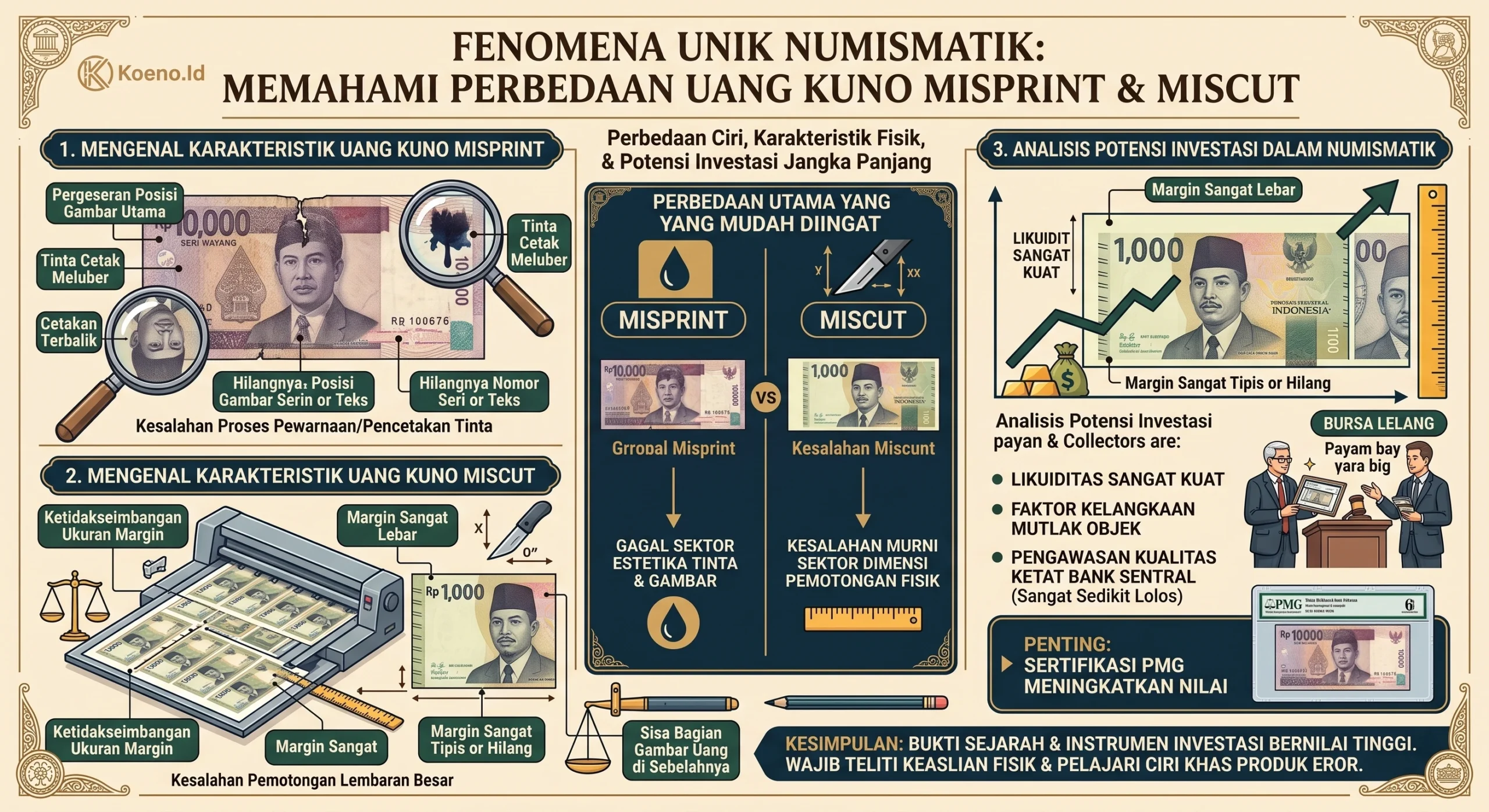 Uang Kuno Misprint dan Miscut