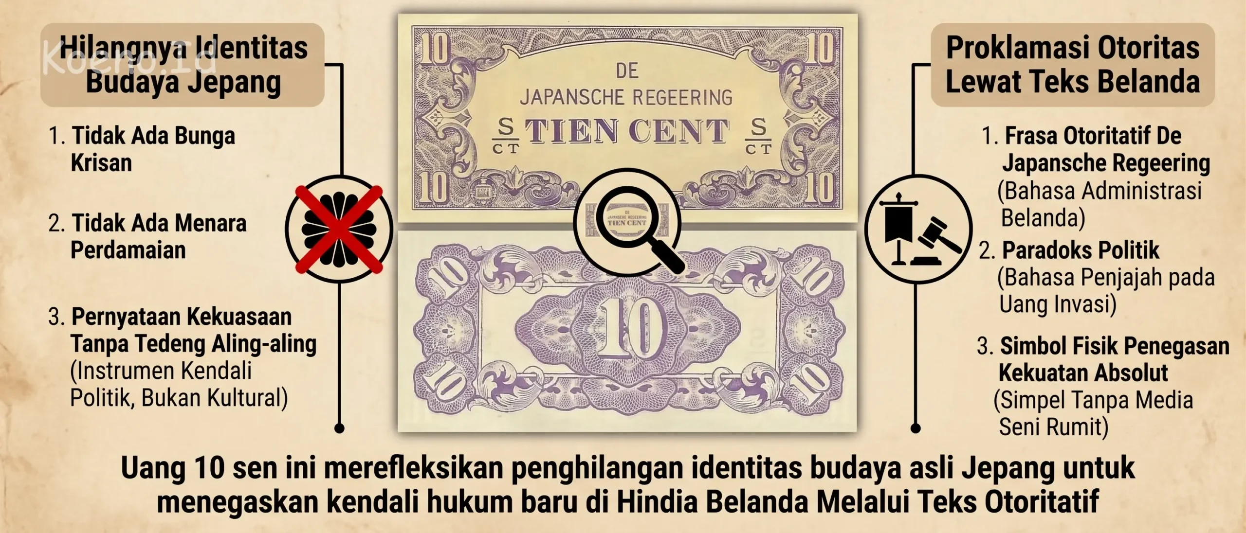 Uang kertas 10 Sen DJR 1942