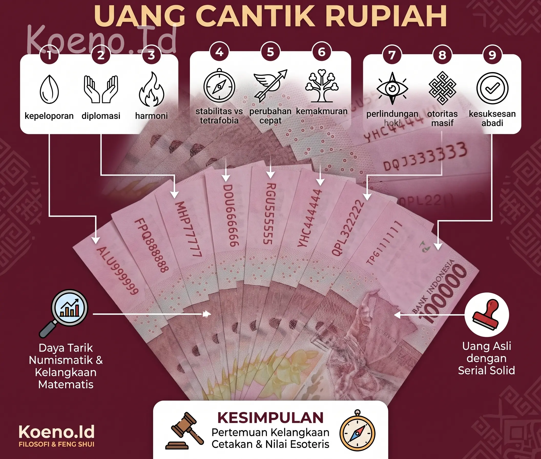 nomor seri uang cantik
