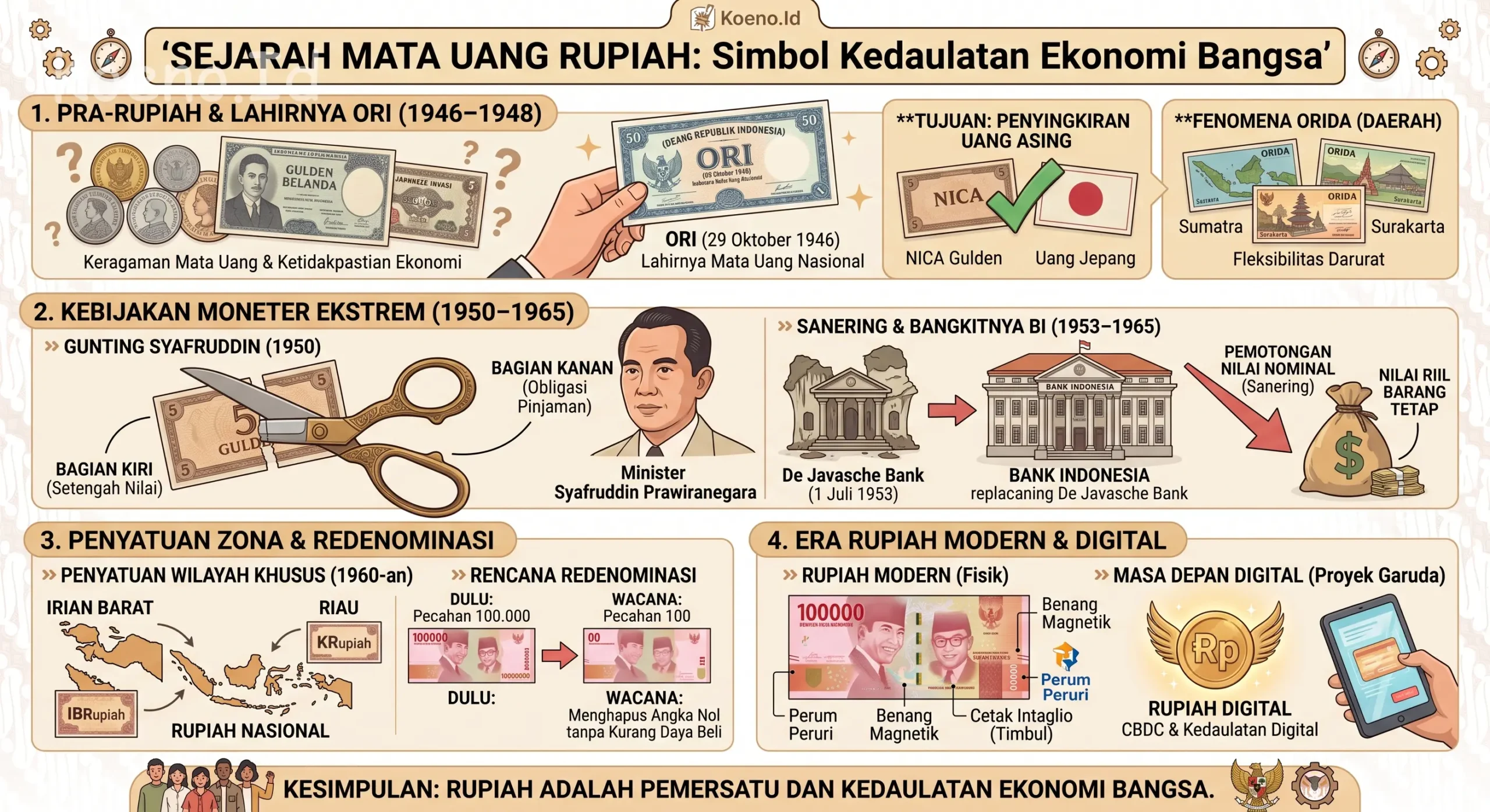 sejarah mata uang Rupiah
