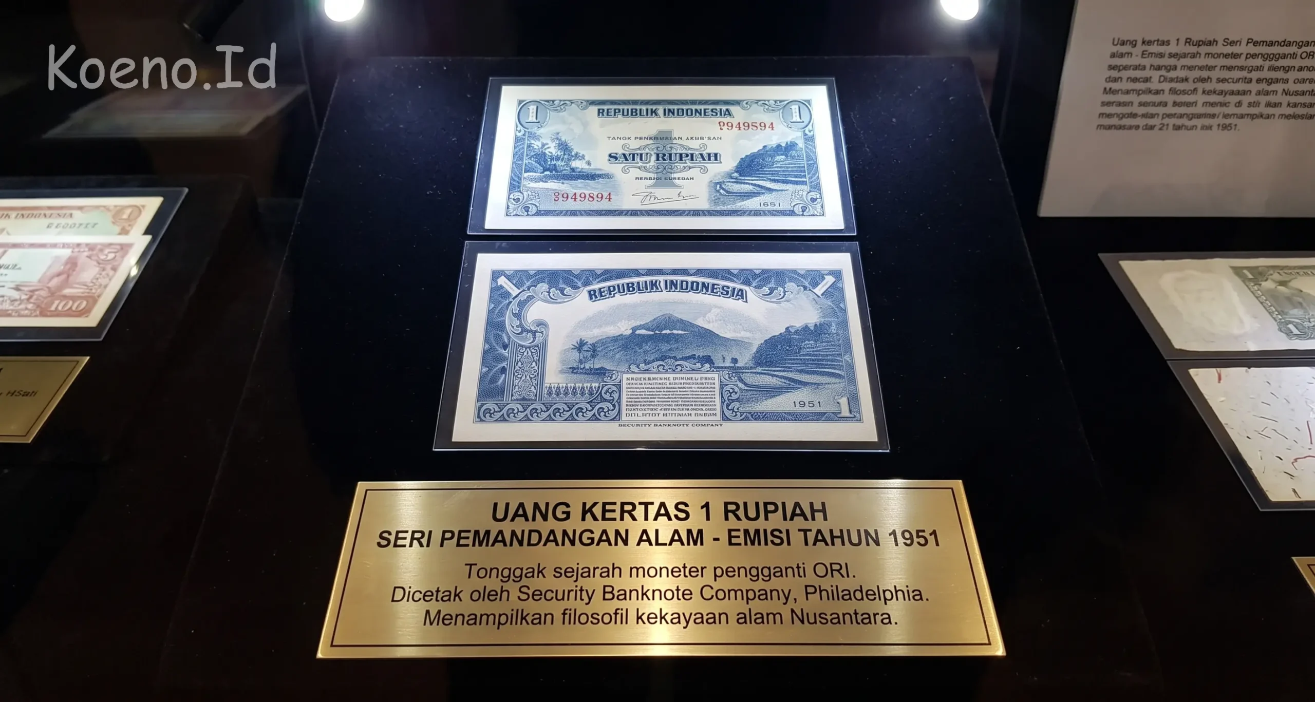 uang kuno 1 rupiah 1951