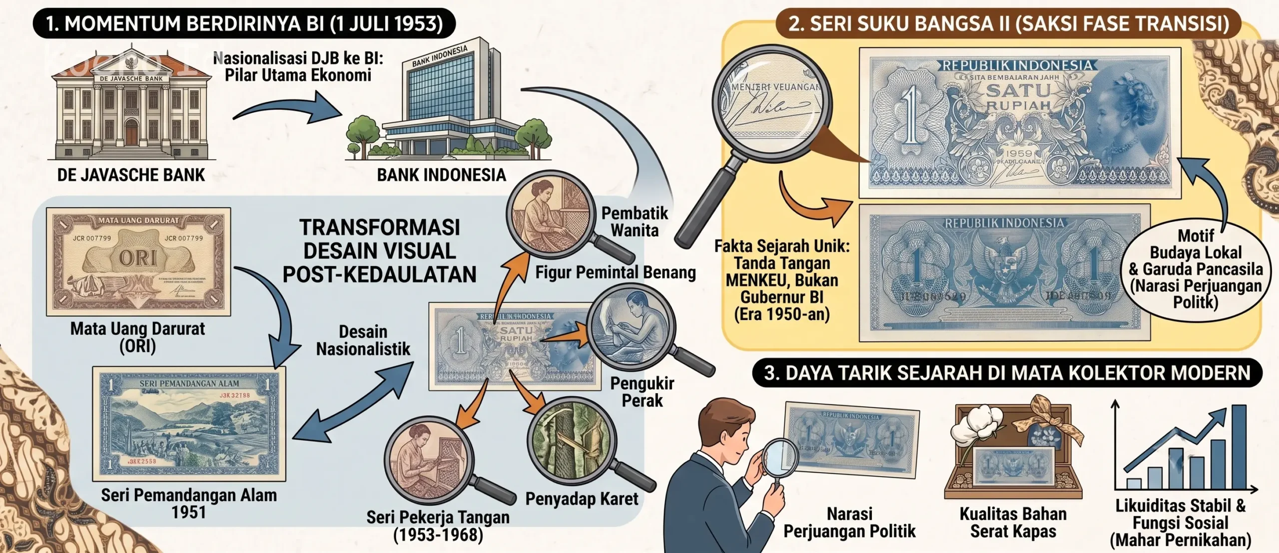 uang kuno 1 rupiah 1956