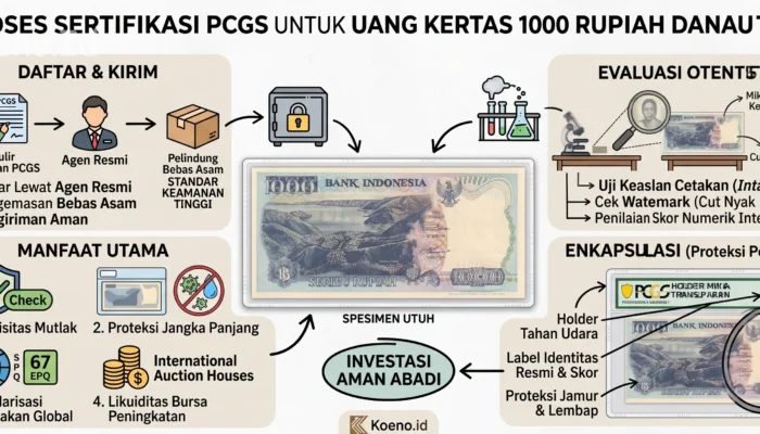 Memahami Alur Proses Sertifikasi Internasional PCGS untuk Mengamankan Koleksi Uang Kertas 1000 Rupiah 1992 Danau Toba