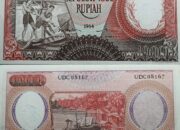 Spesifikasi dan Harga Uang Kertas 10.000 Rupiah 1964 Merah