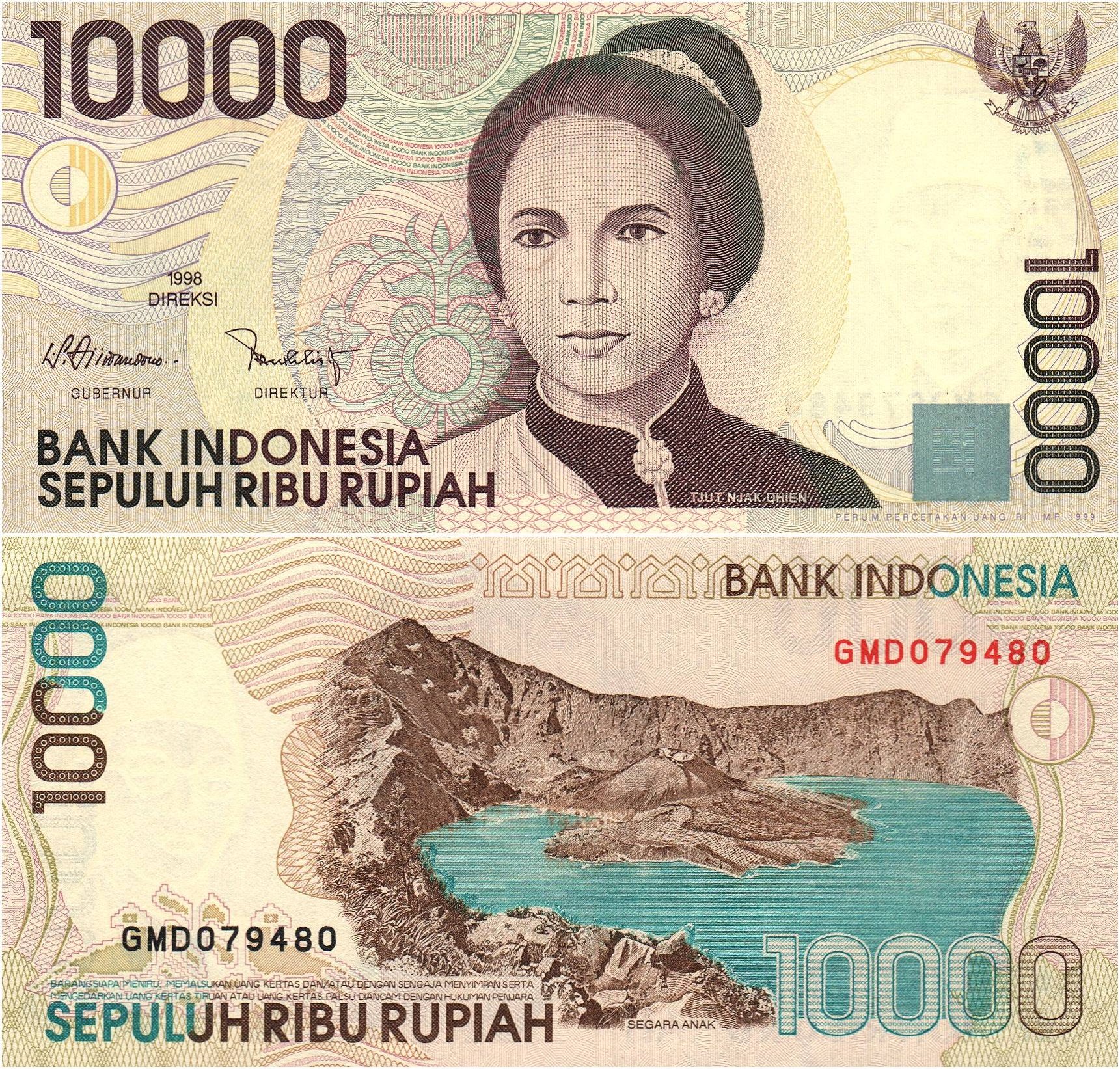 Gambar Uang Kuno 10000 Rupiah Tahun 1998