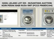 Koin Perak Langka Rp10.000 Babi Rusa 1987 PCGS PR68DCAM Terjual Rp4,5 Juta di Nusantara Auction