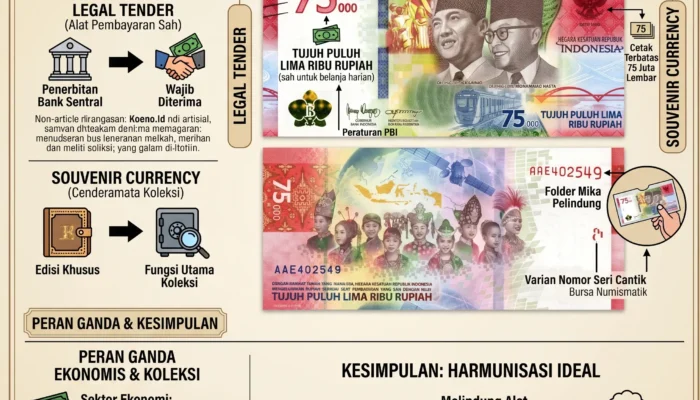 Istilah Legal Tender vs Souvenir Currency: Mengapa Uang Kertas UPK 75 RI Termasuk Keduanya?