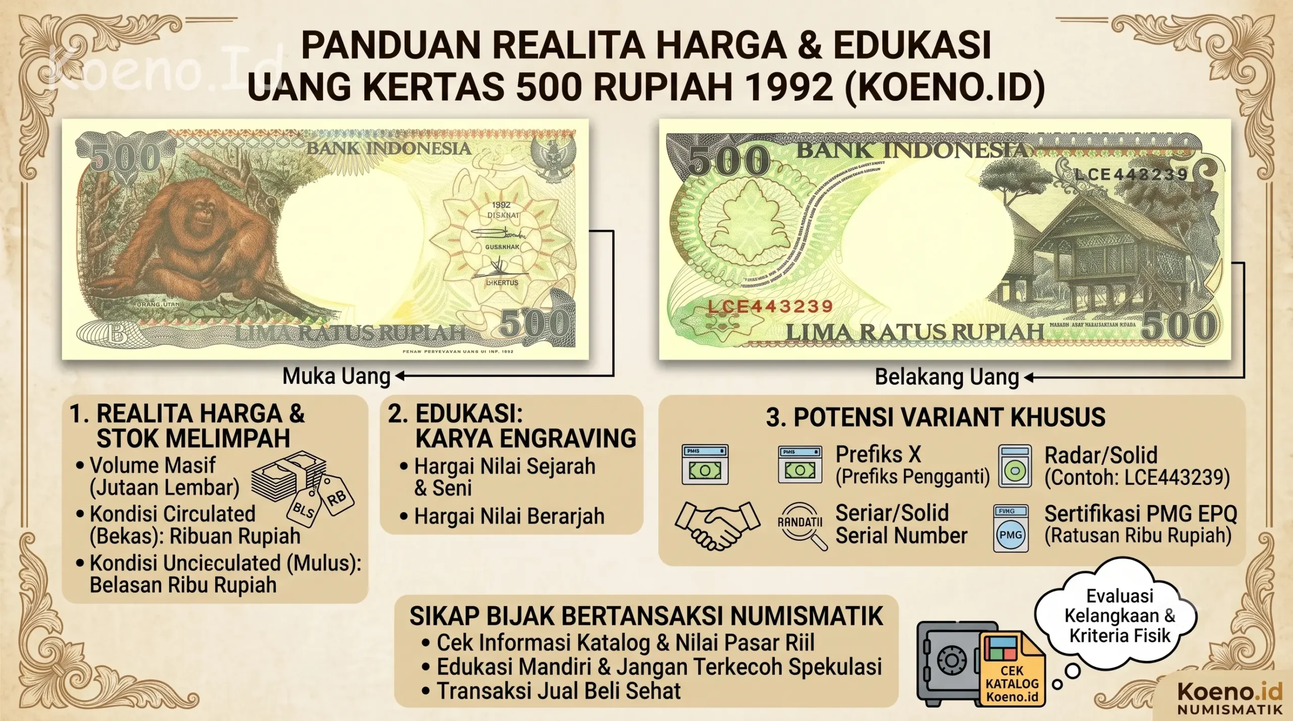 Nilai Riil Uang Kertas Rp500 Emisi 1992 Orang Utan