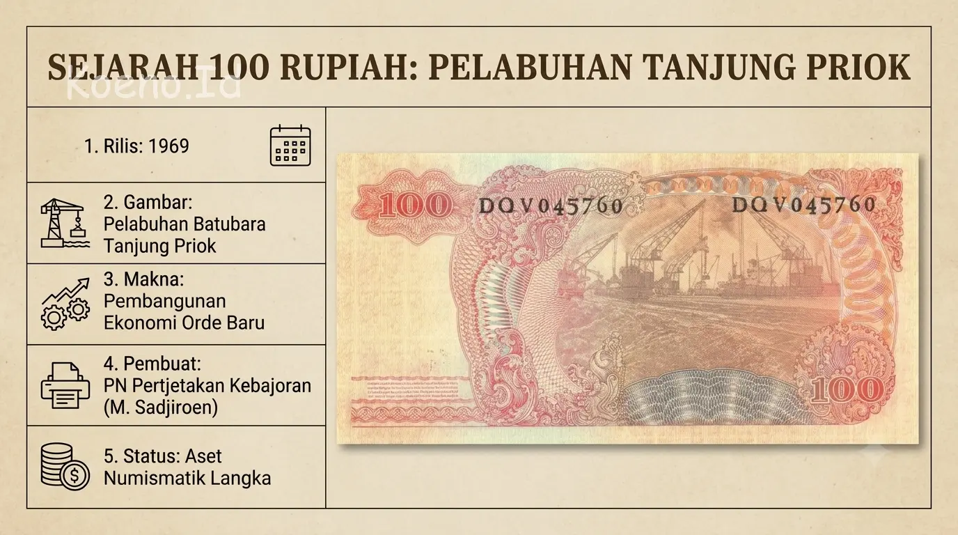 Sisi Belakang Uang Kertas 100 Rupiah 1968