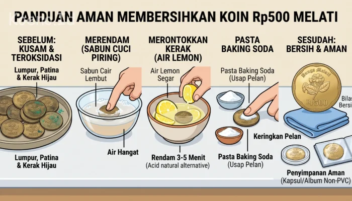 Jangan Asal Gosok! Simak Cara Membersihkan Uang Logam 500 Kuning yang Aman