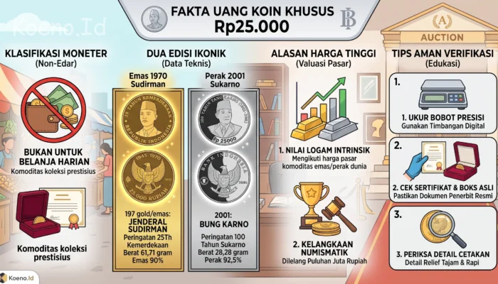 Bernilai Puluhan Juta? Cek Fakta Harga Uang 25 Ribu Koin Logam Mulia